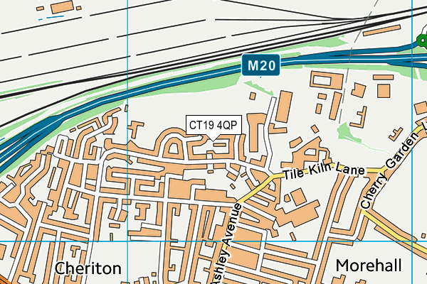 CT19 4QP map - OS VectorMap District (Ordnance Survey) CT19 4QP map - OS VectorMap District (Ordnance Survey)