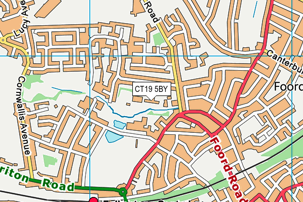 CT19 5BY map - OS VectorMap District (Ordnance Survey) CT19 5BY map - OS VectorMap District (Ordnance Survey)