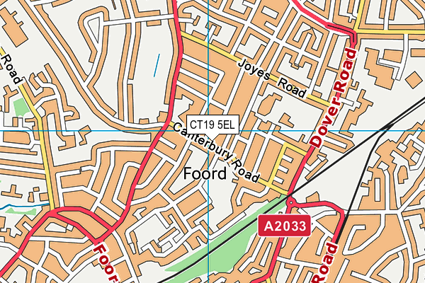 CT19 5EL map - OS VectorMap District (Ordnance Survey) CT19 5EL map - OS VectorMap District (Ordnance Survey)