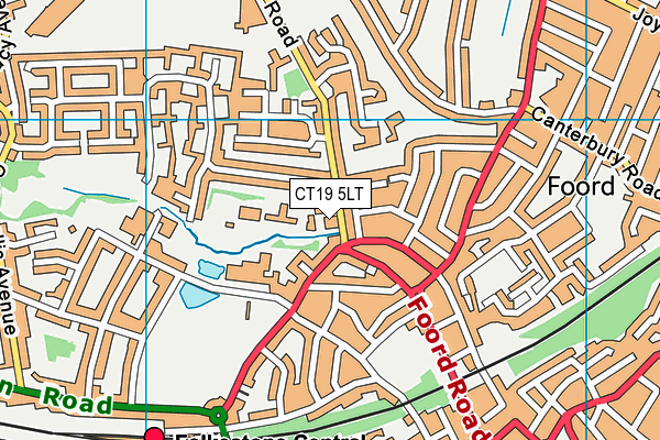 CT19 5LT map - OS VectorMap District (Ordnance Survey) CT19 5LT map - OS VectorMap District (Ordnance Survey)