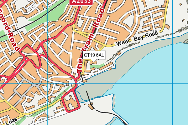 CT19 6AL map - OS VectorMap District (Ordnance Survey) CT19 6AL map - OS VectorMap District (Ordnance Survey)