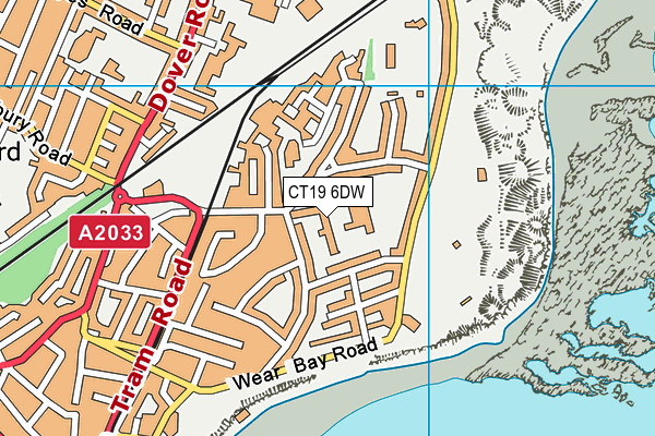 CT19 6DW map - OS VectorMap District (Ordnance Survey) CT19 6DW map - OS VectorMap District (Ordnance Survey)
