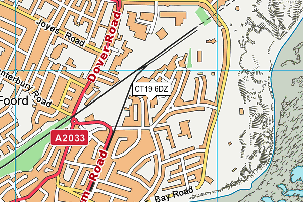 CT19 6DZ map - OS VectorMap District (Ordnance Survey) CT19 6DZ map - OS VectorMap District (Ordnance Survey)