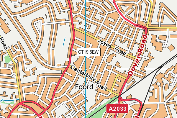 CT19 6EW map - OS VectorMap District (Ordnance Survey) CT19 6EW map - OS VectorMap District (Ordnance Survey)