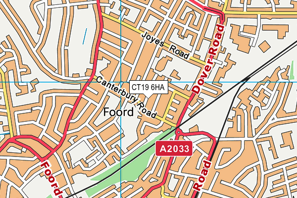 CT19 6HA map - OS VectorMap District (Ordnance Survey) CT19 6HA map - OS VectorMap District (Ordnance Survey)