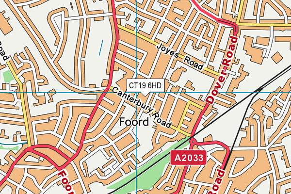 CT19 6HD map - OS VectorMap District (Ordnance Survey) CT19 6HD map - OS VectorMap District (Ordnance Survey)