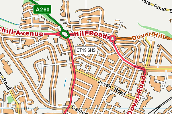 CT19 6HS map - OS VectorMap District (Ordnance Survey) CT19 6HS map - OS VectorMap District (Ordnance Survey)