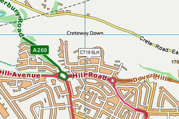 CT19 6LH map - OS VectorMap District (Ordnance Survey) CT19 6LH map - OS VectorMap District (Ordnance Survey)