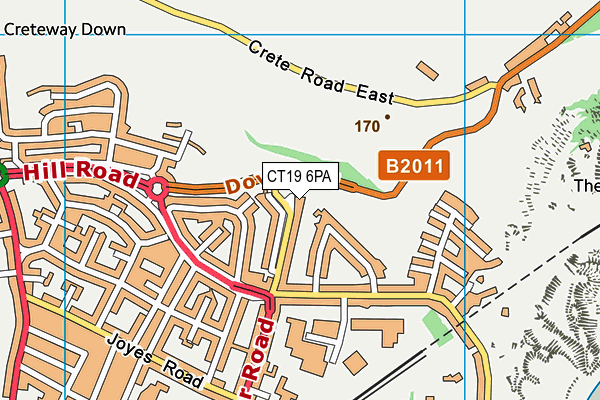 CT19 6PA map - OS VectorMap District (Ordnance Survey) CT19 6PA map - OS VectorMap District (Ordnance Survey)