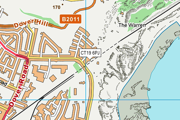 CT19 6PJ map - OS VectorMap District (Ordnance Survey) CT19 6PJ map - OS VectorMap District (Ordnance Survey)