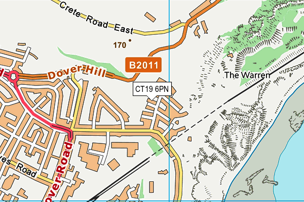 CT19 6PN map - OS VectorMap District (Ordnance Survey) CT19 6PN map - OS VectorMap District (Ordnance Survey)