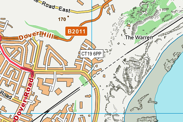 CT19 6PP map - OS VectorMap District (Ordnance Survey) CT19 6PP map - OS VectorMap District (Ordnance Survey)