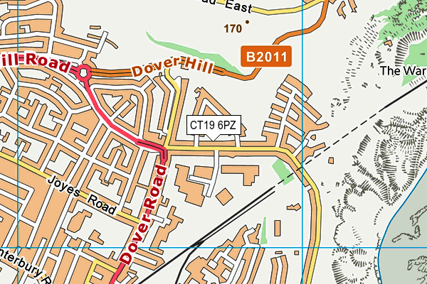 CT19 6PZ map - OS VectorMap District (Ordnance Survey) CT19 6PZ map - OS VectorMap District (Ordnance Survey)