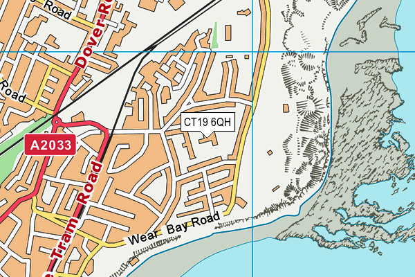 CT19 6QH map - OS VectorMap District (Ordnance Survey) CT19 6QH map - OS VectorMap District (Ordnance Survey)