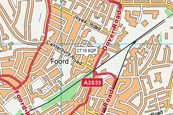CT19 6QP map - OS VectorMap District (Ordnance Survey) CT19 6QP map - OS VectorMap District (Ordnance Survey)