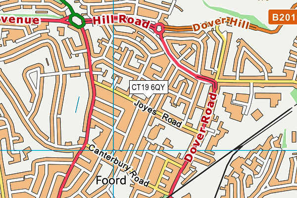 CT19 6QY map - OS VectorMap District (Ordnance Survey) CT19 6QY map - OS VectorMap District (Ordnance Survey)