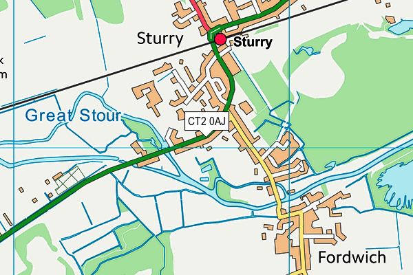CT2 0AJ map - OS VectorMap District (Ordnance Survey) CT2 0AJ map - OS VectorMap District (Ordnance Survey)