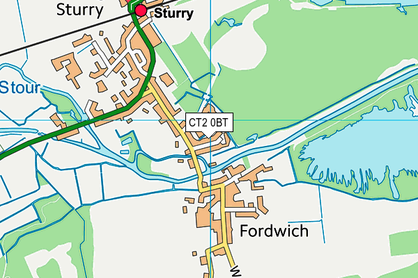 CT2 0BT map - OS VectorMap District (Ordnance Survey) CT2 0BT map - OS VectorMap District (Ordnance Survey)