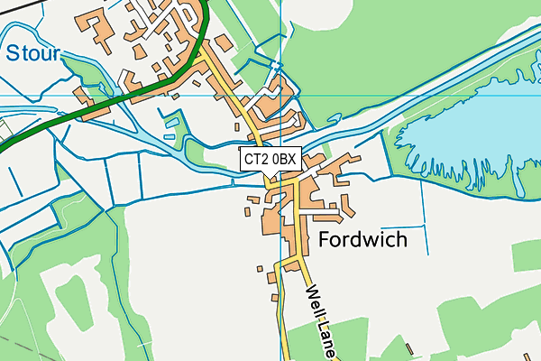 CT2 0BX map - OS VectorMap District (Ordnance Survey) CT2 0BX map - OS VectorMap District (Ordnance Survey)