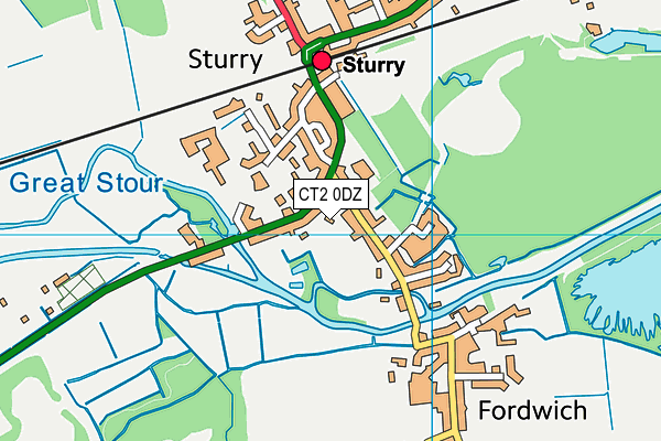 CT2 0DZ map - OS VectorMap District (Ordnance Survey) CT2 0DZ map - OS VectorMap District (Ordnance Survey)