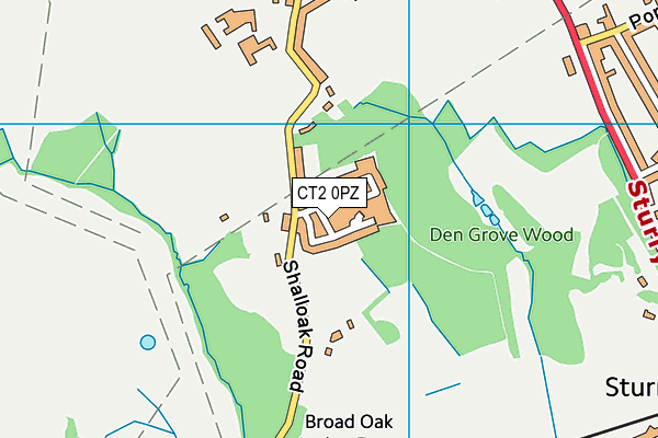 CT2 0PZ map - OS VectorMap District (Ordnance Survey) CT2 0PZ map - OS VectorMap District (Ordnance Survey)