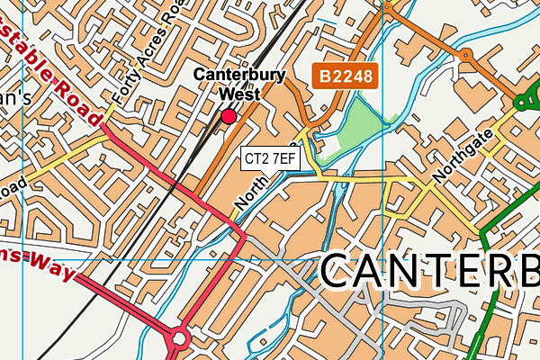 CT2 7EF map - OS VectorMap District (Ordnance Survey) CT2 7EF map - OS VectorMap District (Ordnance Survey)