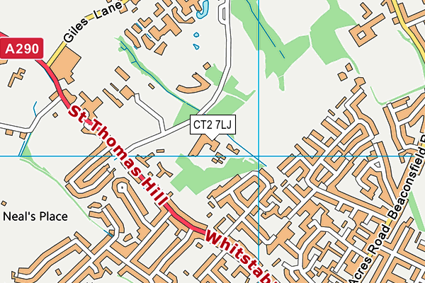 CT2 7LJ map - OS VectorMap District (Ordnance Survey) CT2 7LJ map - OS VectorMap District (Ordnance Survey)