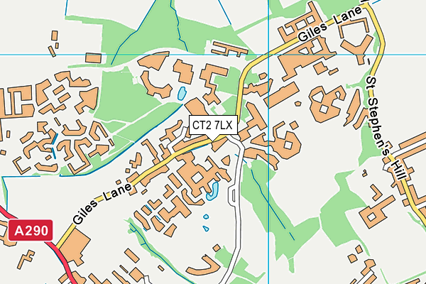 CT2 7LX map - OS VectorMap District (Ordnance Survey) CT2 7LX map - OS VectorMap District (Ordnance Survey)