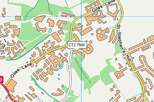 CT2 7NW map - OS VectorMap District (Ordnance Survey) CT2 7NW map - OS VectorMap District (Ordnance Survey)