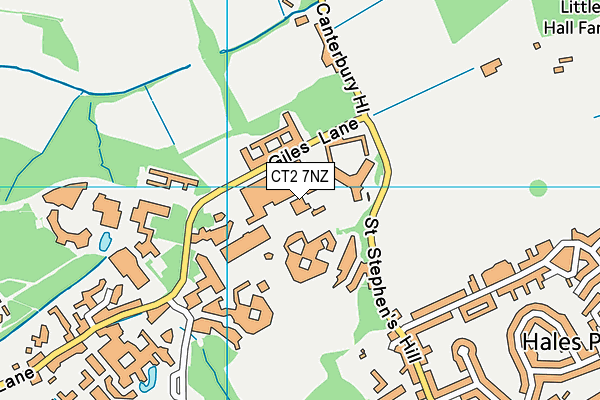 CT2 7NZ map - OS VectorMap District (Ordnance Survey) CT2 7NZ map - OS VectorMap District (Ordnance Survey)