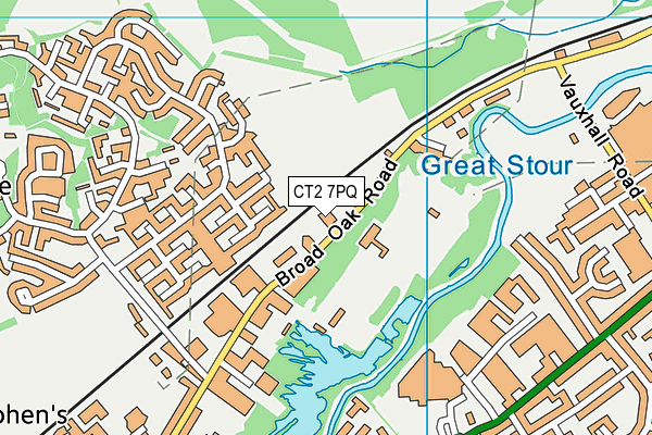 CT2 7PQ map - OS VectorMap District (Ordnance Survey) CT2 7PQ map - OS VectorMap District (Ordnance Survey)