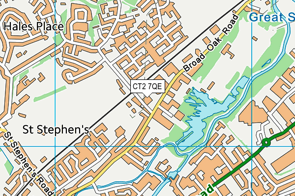 CT2 7QE map - OS VectorMap District (Ordnance Survey) CT2 7QE map - OS VectorMap District (Ordnance Survey)
