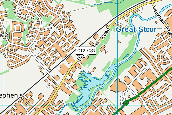 CT2 7QG map - OS VectorMap District (Ordnance Survey) CT2 7QG map - OS VectorMap District (Ordnance Survey)