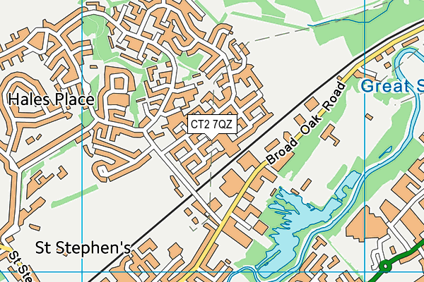 CT2 7QZ map - OS VectorMap District (Ordnance Survey) CT2 7QZ map - OS VectorMap District (Ordnance Survey)