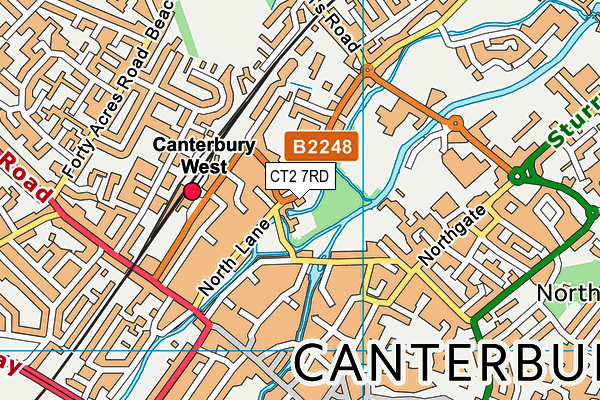 CT2 7RD map - OS VectorMap District (Ordnance Survey) CT2 7RD map - OS VectorMap District (Ordnance Survey)