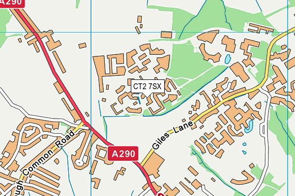 CT2 7SX map - OS VectorMap District (Ordnance Survey) CT2 7SX map - OS VectorMap District (Ordnance Survey)