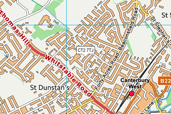 CT2 7TJ map - OS VectorMap District (Ordnance Survey) CT2 7TJ map - OS VectorMap District (Ordnance Survey)