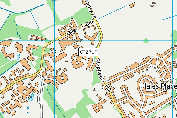 CT2 7UF map - OS VectorMap District (Ordnance Survey) CT2 7UF map - OS VectorMap District (Ordnance Survey)