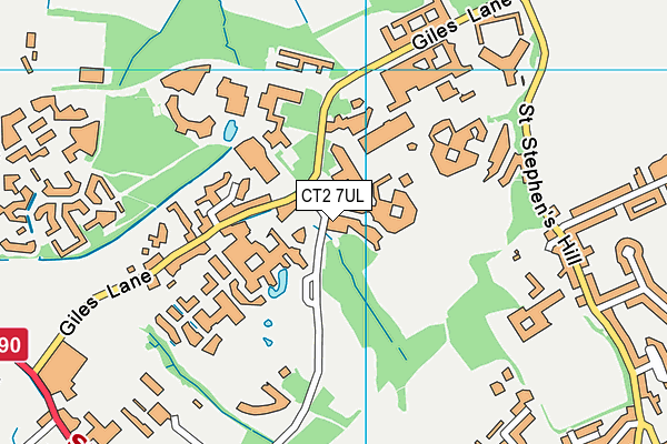CT2 7UL map - OS VectorMap District (Ordnance Survey) CT2 7UL map - OS VectorMap District (Ordnance Survey)