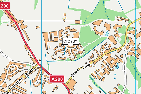 CT2 7UY map - OS VectorMap District (Ordnance Survey) CT2 7UY map - OS VectorMap District (Ordnance Survey)