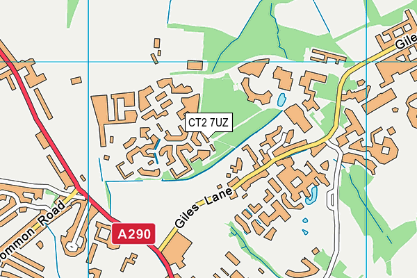 CT2 7UZ map - OS VectorMap District (Ordnance Survey) CT2 7UZ map - OS VectorMap District (Ordnance Survey)