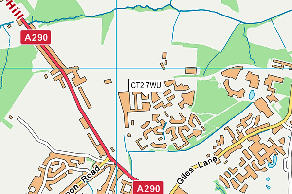 CT2 7WU map - OS VectorMap District (Ordnance Survey) CT2 7WU map - OS VectorMap District (Ordnance Survey)