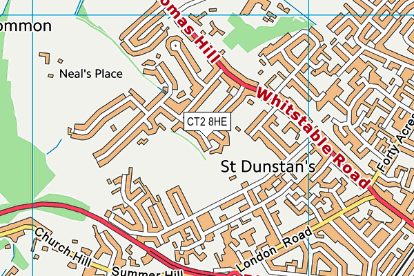 CT2 8HE map - OS VectorMap District (Ordnance Survey) CT2 8HE map - OS VectorMap District (Ordnance Survey)