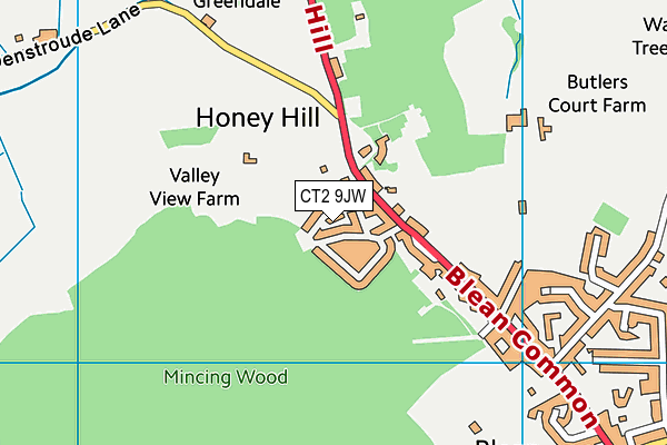 CT2 9JW map - OS VectorMap District (Ordnance Survey) CT2 9JW map - OS VectorMap District (Ordnance Survey)