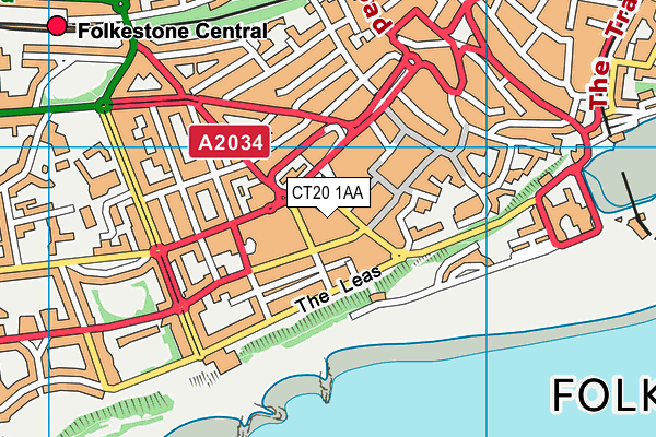 CT20 1AA map - OS VectorMap District (Ordnance Survey) CT20 1AA map - OS VectorMap District (Ordnance Survey)