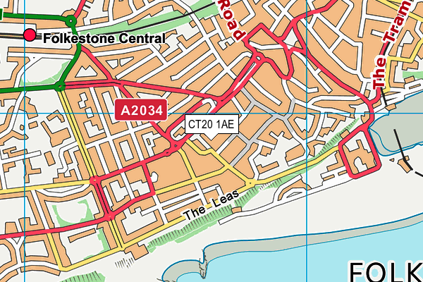 CT20 1AE map - OS VectorMap District (Ordnance Survey) CT20 1AE map - OS VectorMap District (Ordnance Survey)