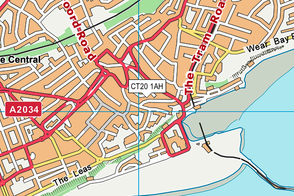 CT20 1AH map - OS VectorMap District (Ordnance Survey) CT20 1AH map - OS VectorMap District (Ordnance Survey)
