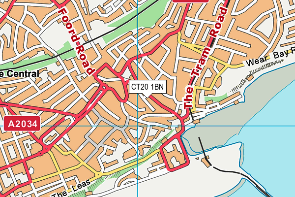 CT20 1BN map - OS VectorMap District (Ordnance Survey) CT20 1BN map - OS VectorMap District (Ordnance Survey)