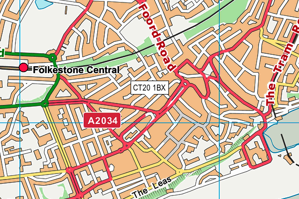 CT20 1BX map - OS VectorMap District (Ordnance Survey) CT20 1BX map - OS VectorMap District (Ordnance Survey)