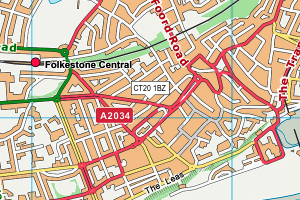CT20 1BZ map - OS VectorMap District (Ordnance Survey) CT20 1BZ map - OS VectorMap District (Ordnance Survey)